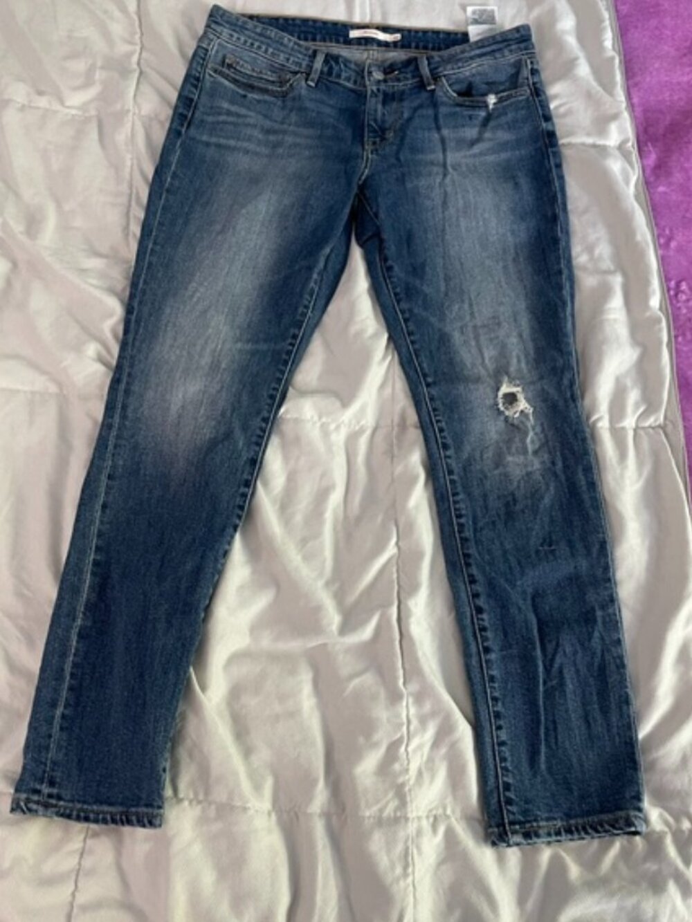 Levi's 711 Skinny Jeans Womens Size 28 x 28 Actual 31 x 27 GUC Rare Retro Y2K